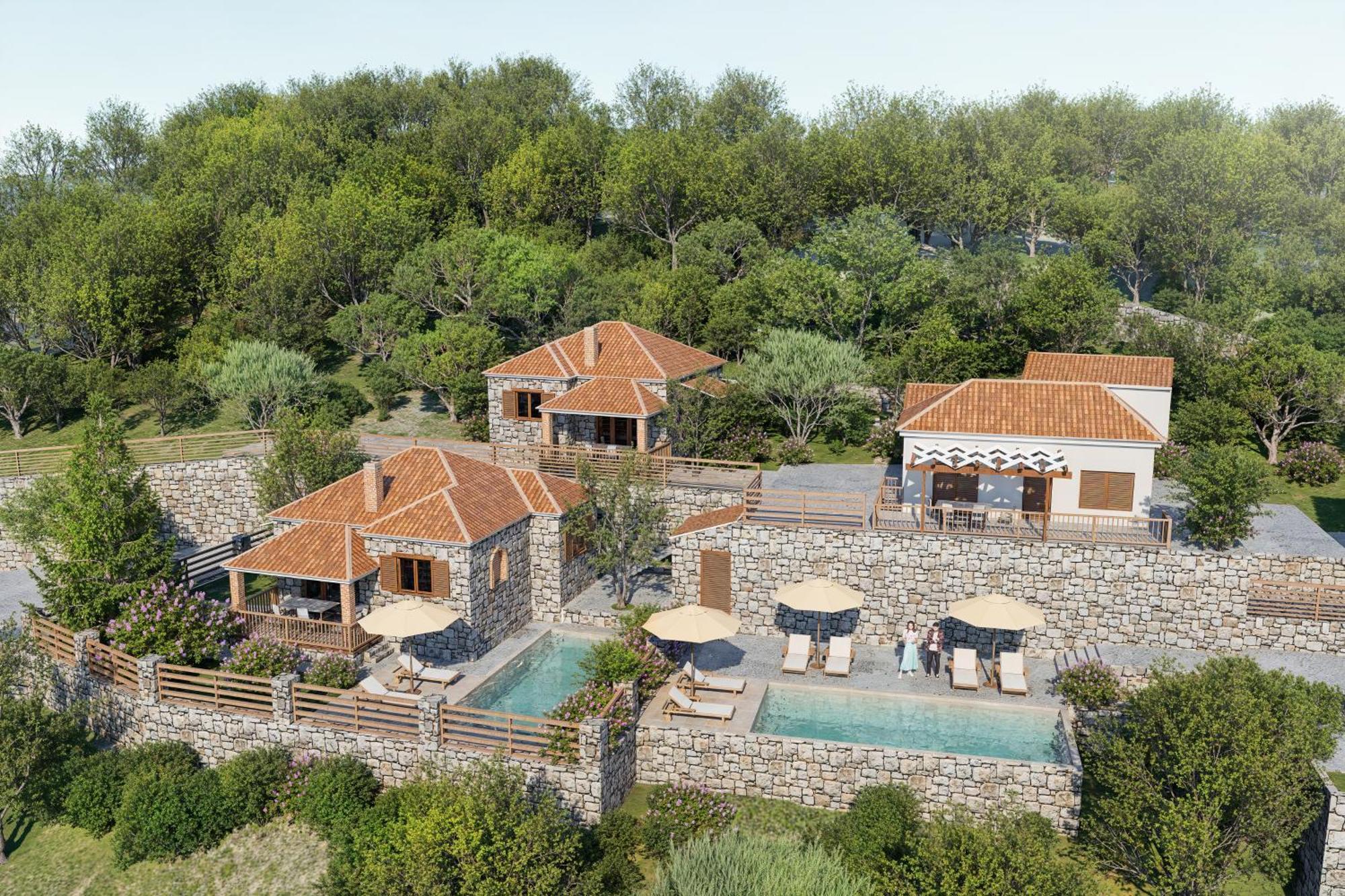 Vozas Villas - Traditional Houses With Great View Tragaki Exterior photo